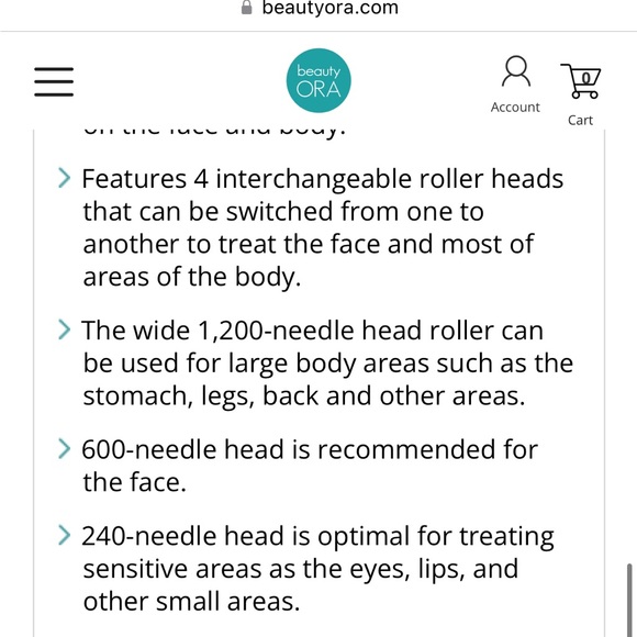 ORA Microneedle Face & Full Body Roller Kit (5 piece kit) - Picture 8 of 10